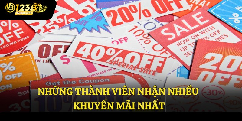 Những thành viên nhận nhiều khuyến mãi nhất